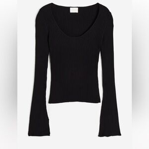 Bell sleeve knit top